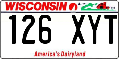 WI license plate 126XYT