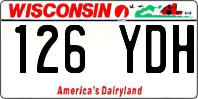 WI license plate 126YDH
