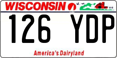 WI license plate 126YDP