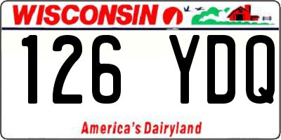 WI license plate 126YDQ