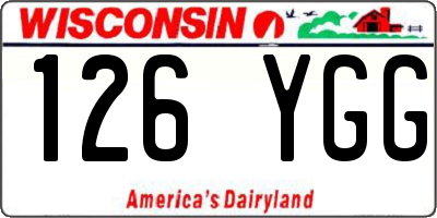 WI license plate 126YGG