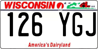 WI license plate 126YGJ