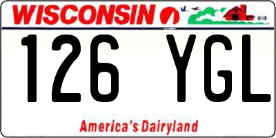 WI license plate 126YGL