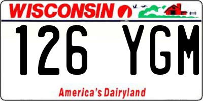 WI license plate 126YGM