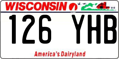 WI license plate 126YHB