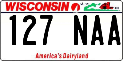 WI license plate 127NAA