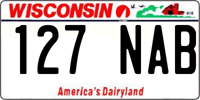 WI license plate 127NAB