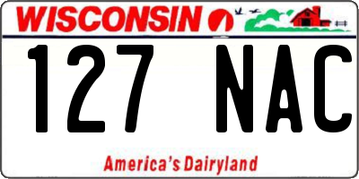 WI license plate 127NAC