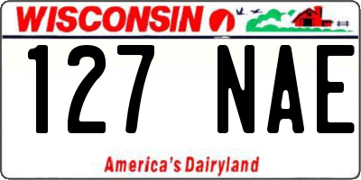 WI license plate 127NAE