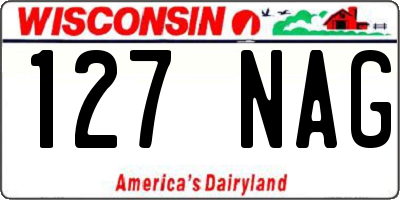 WI license plate 127NAG