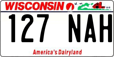 WI license plate 127NAH