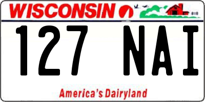 WI license plate 127NAI