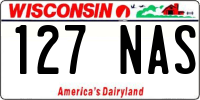 WI license plate 127NAS