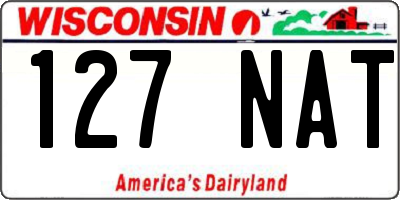 WI license plate 127NAT