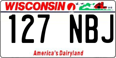 WI license plate 127NBJ