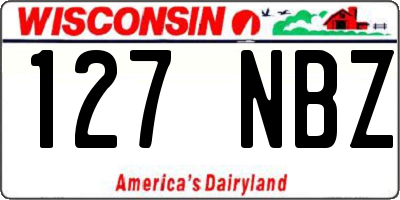 WI license plate 127NBZ