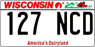 WI license plate 127NCD