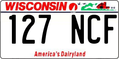 WI license plate 127NCF