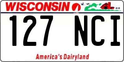 WI license plate 127NCI