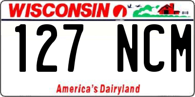 WI license plate 127NCM
