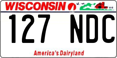 WI license plate 127NDC