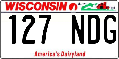 WI license plate 127NDG