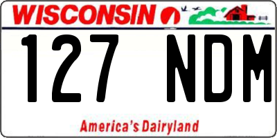 WI license plate 127NDM