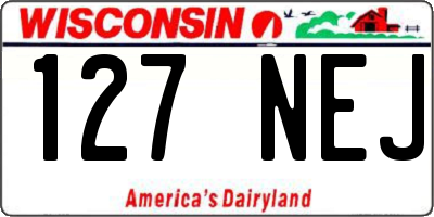 WI license plate 127NEJ