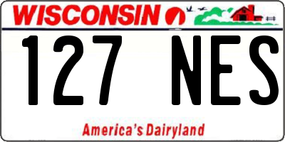 WI license plate 127NES