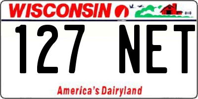 WI license plate 127NET