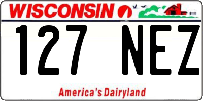 WI license plate 127NEZ