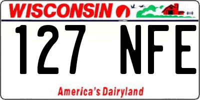 WI license plate 127NFE