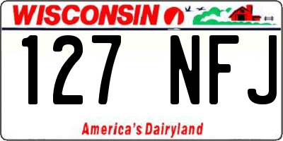 WI license plate 127NFJ