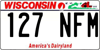 WI license plate 127NFM