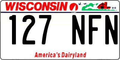 WI license plate 127NFN