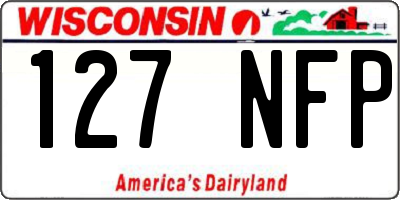WI license plate 127NFP