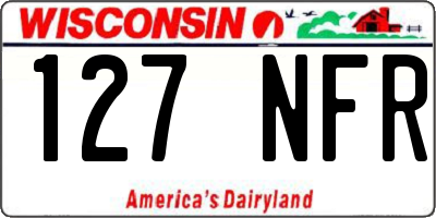 WI license plate 127NFR