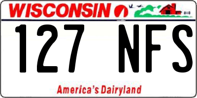 WI license plate 127NFS