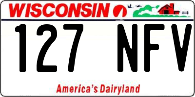 WI license plate 127NFV