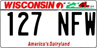 WI license plate 127NFW