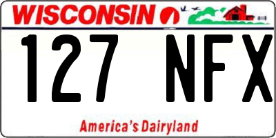 WI license plate 127NFX