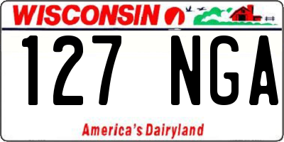 WI license plate 127NGA