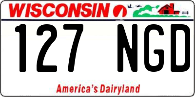 WI license plate 127NGD
