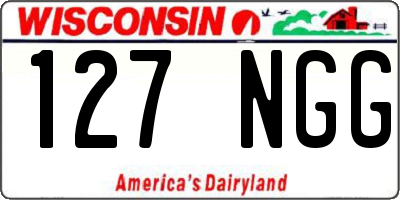 WI license plate 127NGG