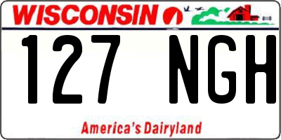WI license plate 127NGH
