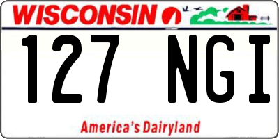 WI license plate 127NGI