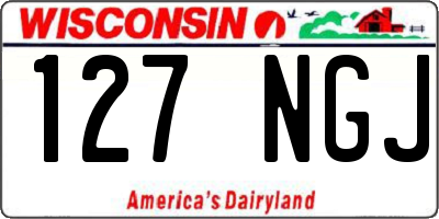 WI license plate 127NGJ