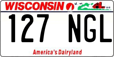 WI license plate 127NGL