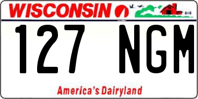 WI license plate 127NGM