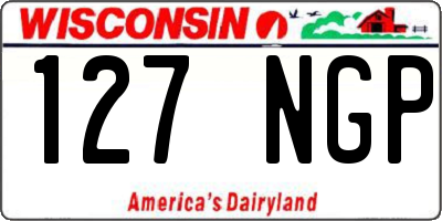 WI license plate 127NGP
